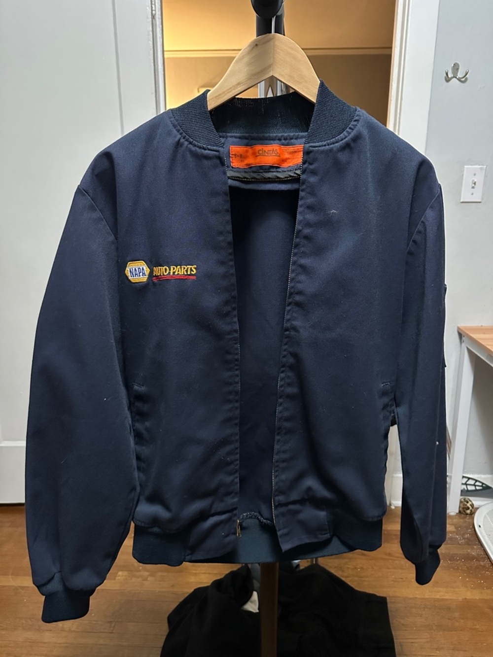 Chaps Navy Bomber Jacket with NAPA Auto Parts Patch